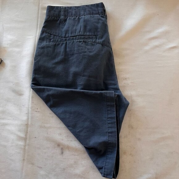 Volcom Shorts Mens 30x10 Solid Blue Flat Front Chino Slash Pockets Cotton Blend - Picture 9 of 12